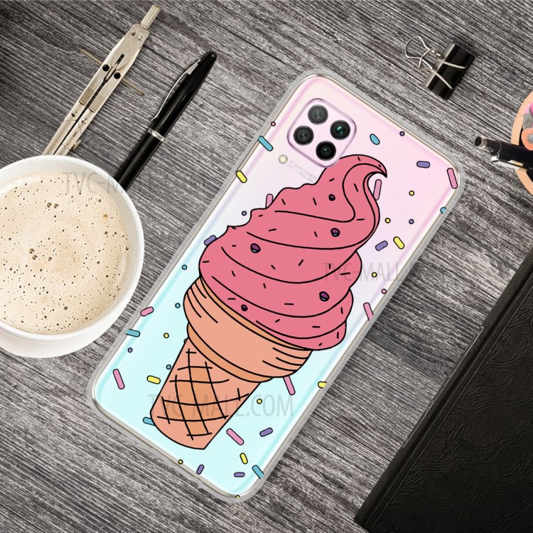 Pattern Printing TPU Soft Phone Back Shell for Huawei P40 Lite/Nova 6 SE/Nova 7i - Ice Cream-5
