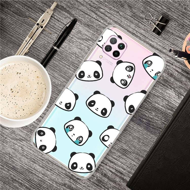 Pattern Printing TPU Soft Phone Back Shell for Huawei P40 Lite/Nova 6 SE/Nova 7i - Pandas-5