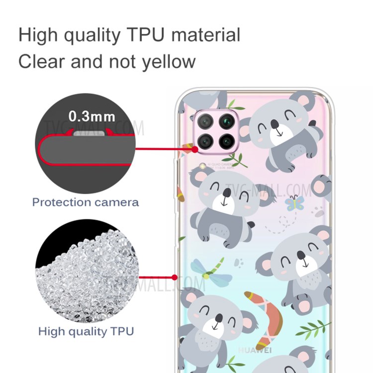 Soft Shell Telefono Indietro Stampa TPU Modello Per Huawei P40 Lite / Nova 6 SE / Nova 7i - Koala-2