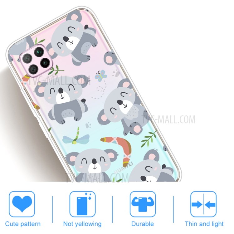 Soft Shell Telefono Indietro Stampa TPU Modello Per Huawei P40 Lite / Nova 6 SE / Nova 7i - Koala-4