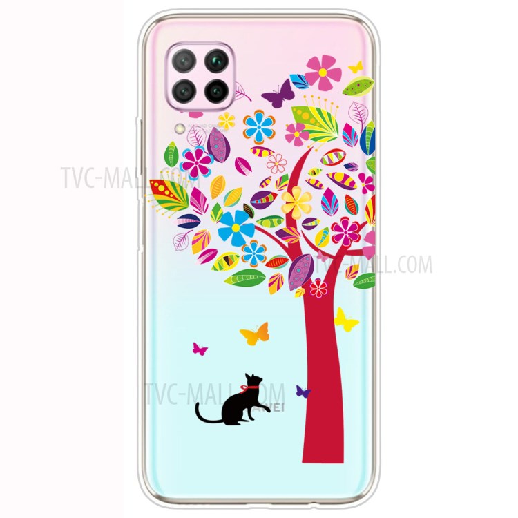 Soft Shell Telefono Indietro Stampa TPU Modello Per Huawei P40 Lite / Nova 6 SE / Nova 7i - Albero Colorato-1