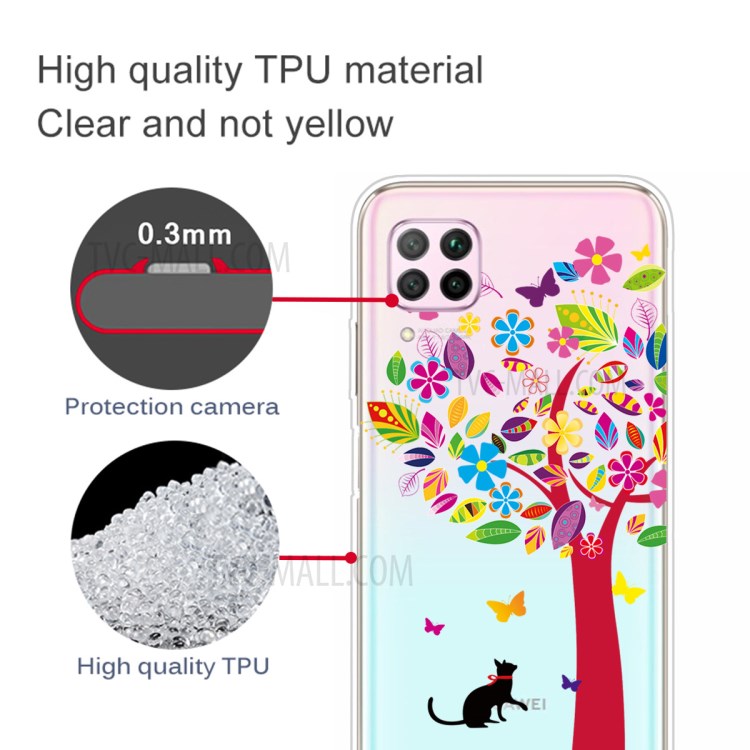 Soft Shell Telefono Indietro Stampa TPU Modello Per Huawei P40 Lite / Nova 6 SE / Nova 7i - Albero Colorato-2