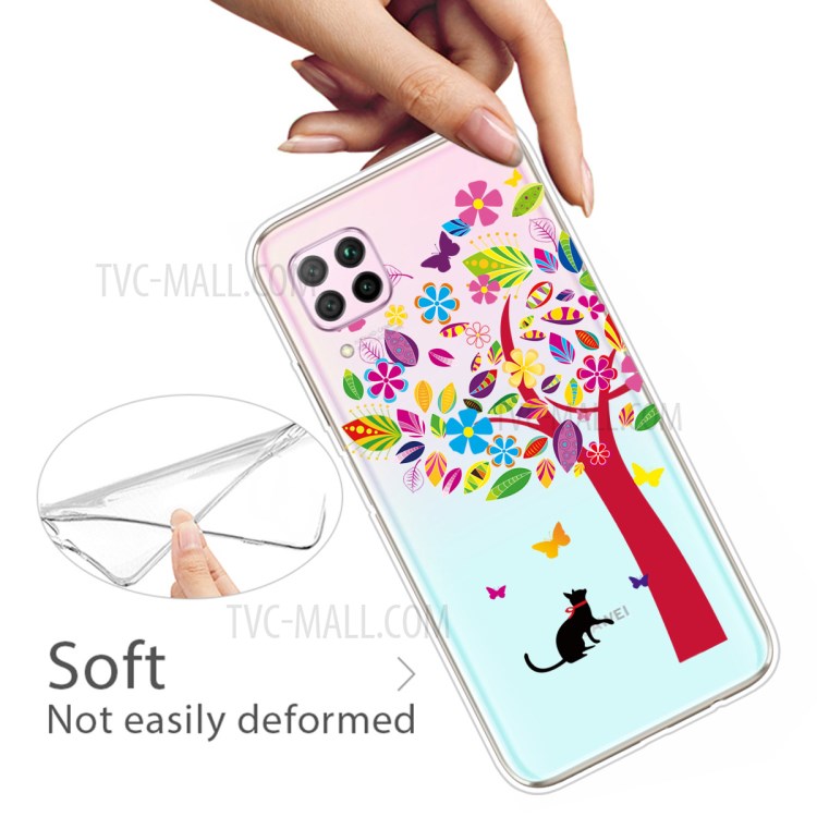 Soft Shell Telefono Indietro Stampa TPU Modello Per Huawei P40 Lite / Nova 6 SE / Nova 7i - Albero Colorato-3