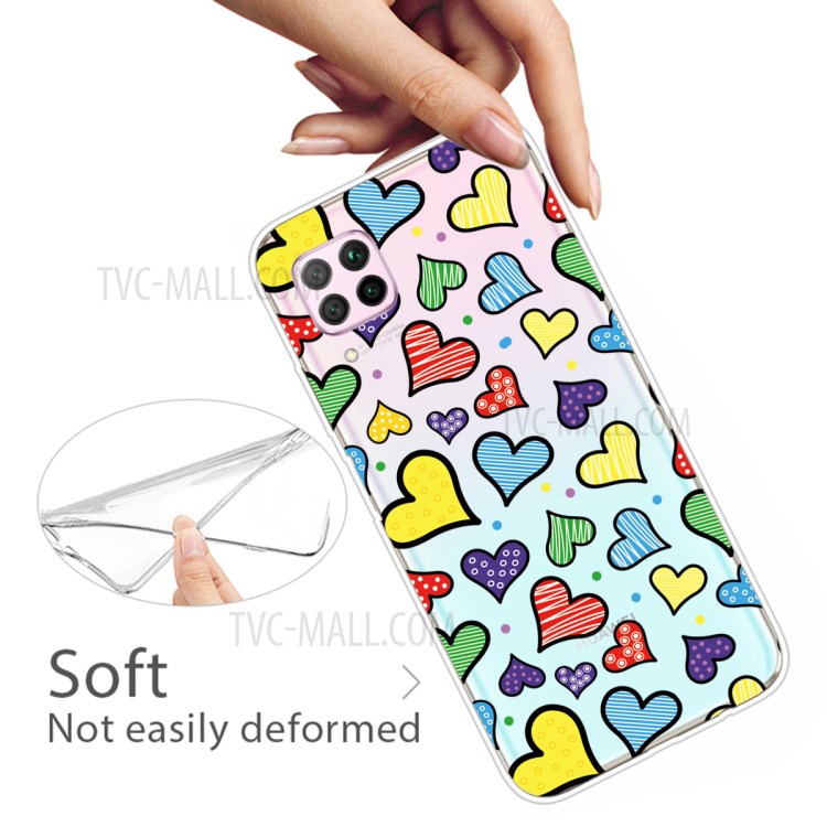 Pattern Printing TPU Soft Phone Back Shell for Huawei P40 Lite/Nova 6 SE/Nova 7i - Love Hearts-3