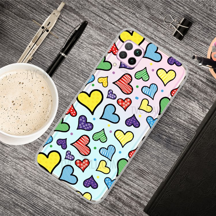 Pattern Printing TPU Soft Phone Back Shell for Huawei P40 Lite/Nova 6 SE/Nova 7i - Love Hearts-5