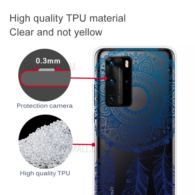 Pattern Printing TPU Soft Phone Cover for Huawei P40 Pro - Malanda Flower-2