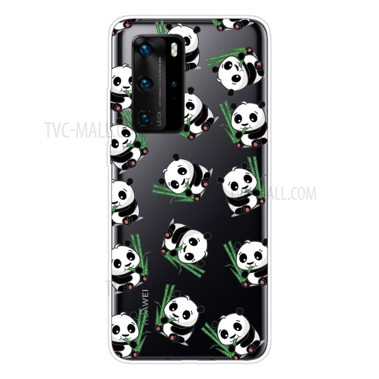 Pattern Printing TPU Soft Phone Cover for Huawei P40 Pro - Cute Panda-1