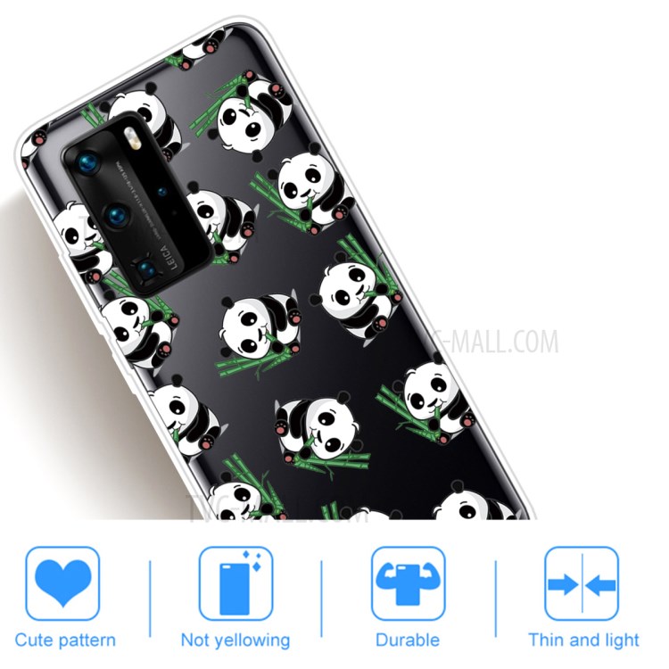Pattern Printing TPU Soft Phone Cover for Huawei P40 Pro - Cute Panda-4