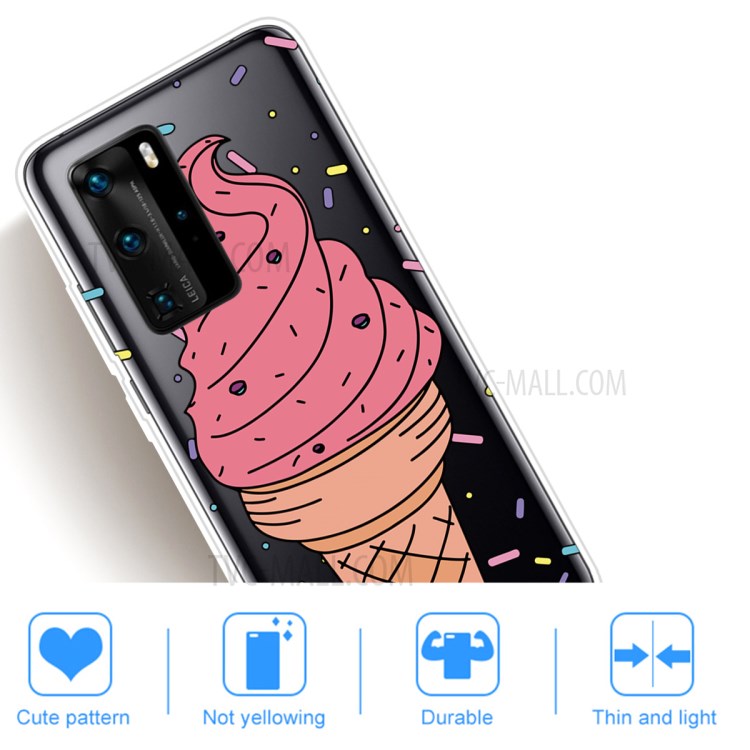 Pattern Printing TPU Soft Phone Cover for Huawei P40 Pro - Ice Cream-4