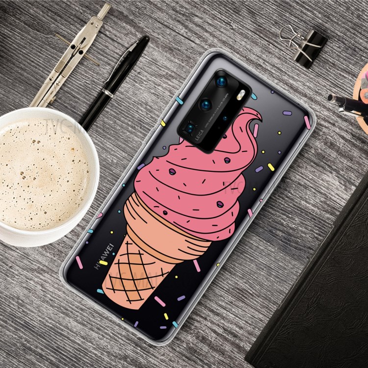 Pattern Printing TPU Soft Phone Cover for Huawei P40 Pro - Ice Cream-5