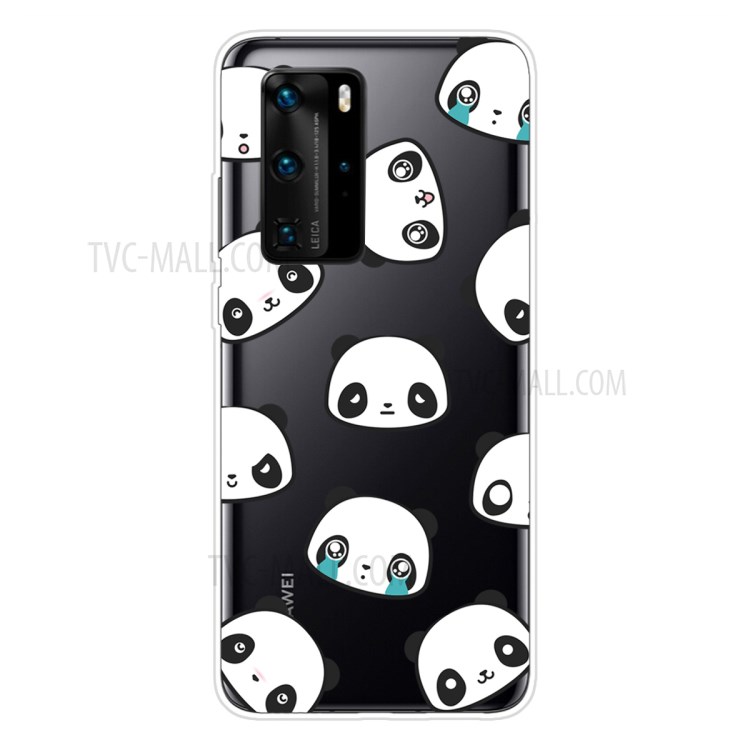Pattern Printing TPU Soft Phone Cover for Huawei P40 Pro - Pandas-1