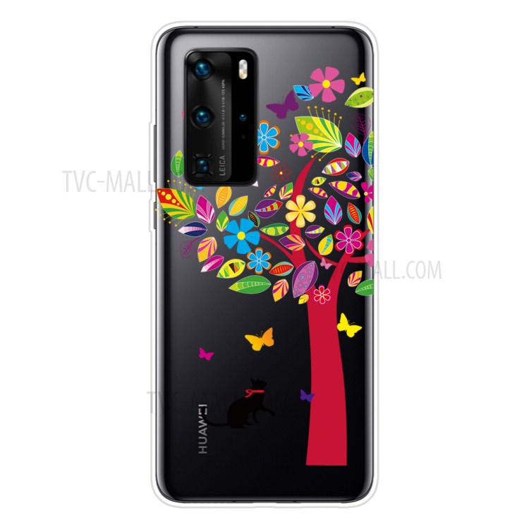 Impresión Del Patrón TPU Cubierta Del Teléfono Suave Para La Pro P40 Huawei - árbol Colorido-1