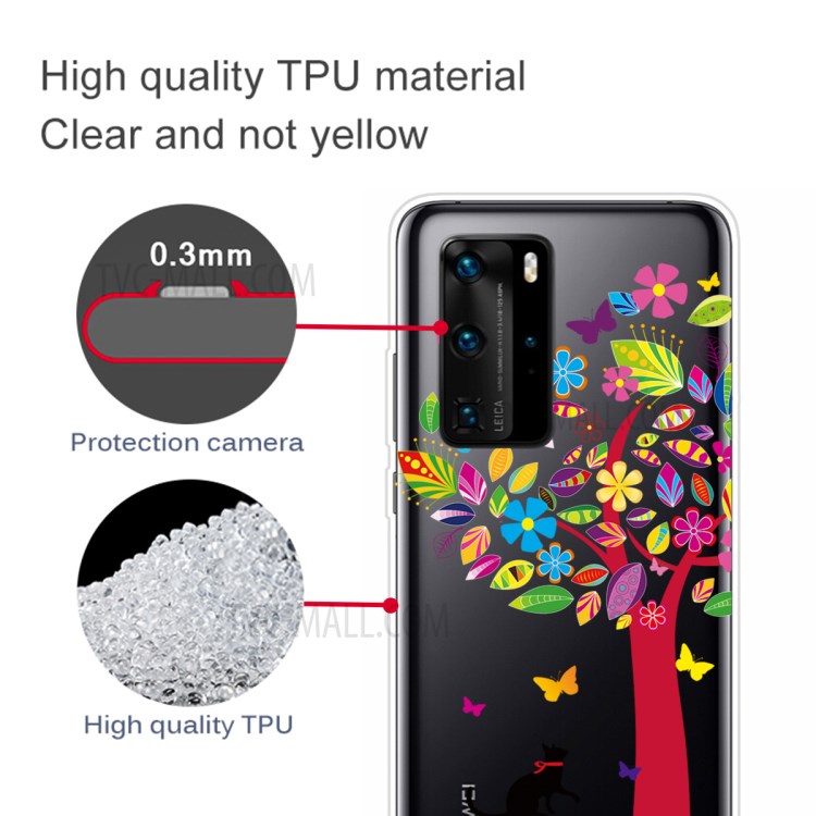 Impresión Del Patrón TPU Cubierta Del Teléfono Suave Para La Pro P40 Huawei - árbol Colorido-2