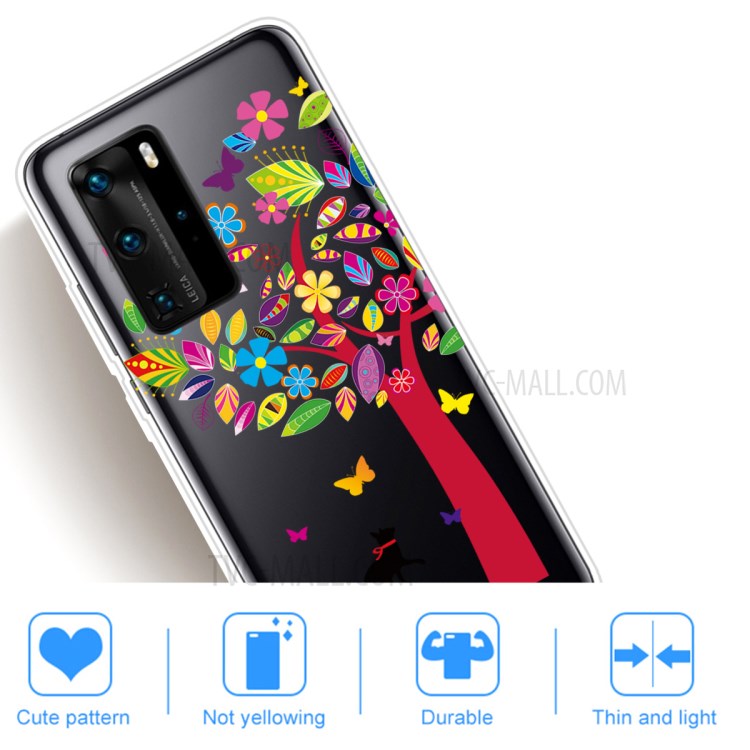 Impresión Del Patrón TPU Cubierta Del Teléfono Suave Para La Pro P40 Huawei - árbol Colorido-4