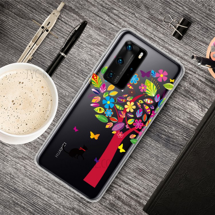 Impresión Del Patrón TPU Cubierta Del Teléfono Suave Para La Pro P40 Huawei - árbol Colorido-5