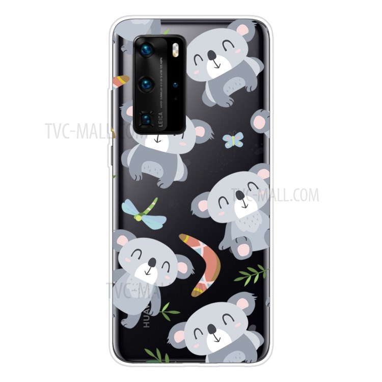 Pattern Printing TPU Soft Phone Cover for Huawei P40 Pro - Koala-1