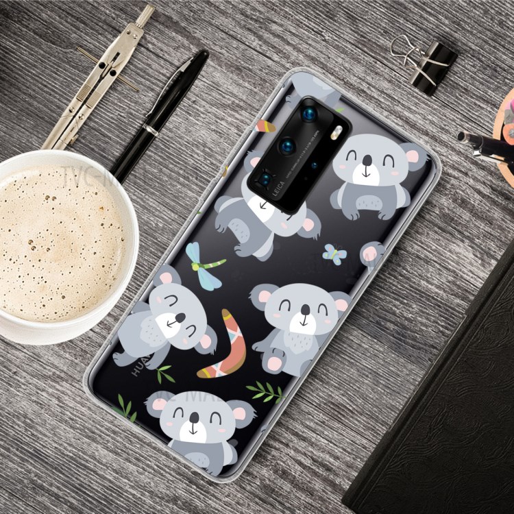 Pattern Printing TPU Soft Phone Cover for Huawei P40 Pro - Koala-5