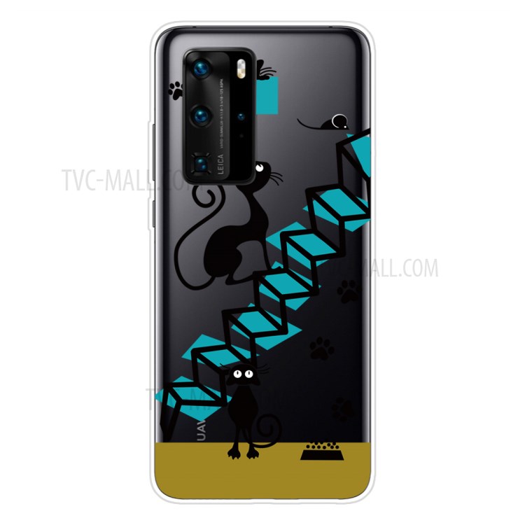 Pattern Printing TPU Soft Phone Cover for Huawei P40 - Stairs-1