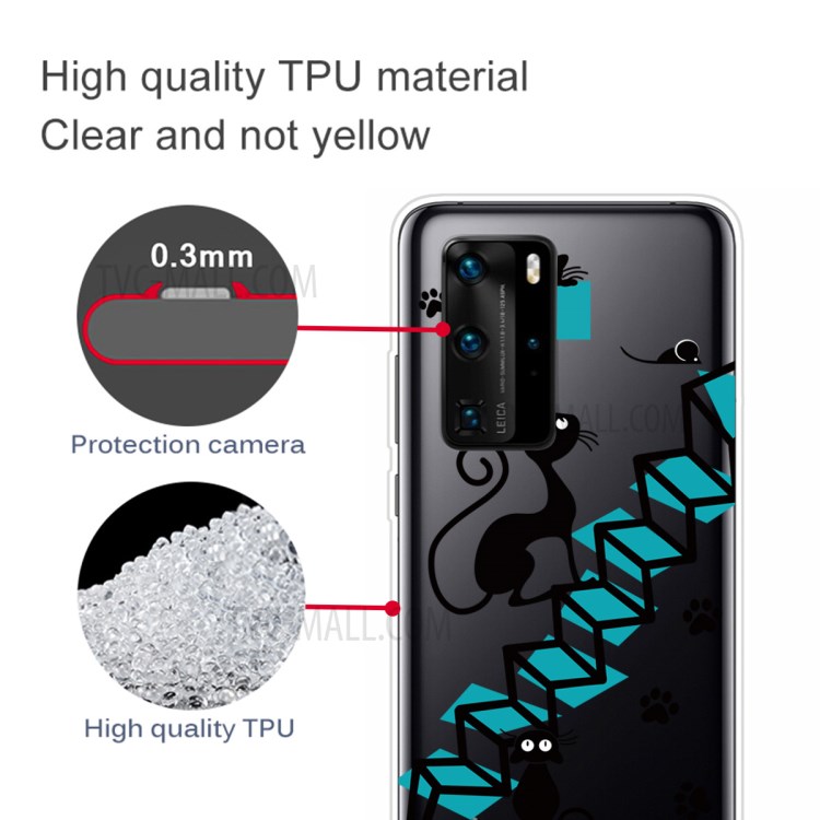 Pattern Printing TPU Soft Phone Cover for Huawei P40 - Stairs-2