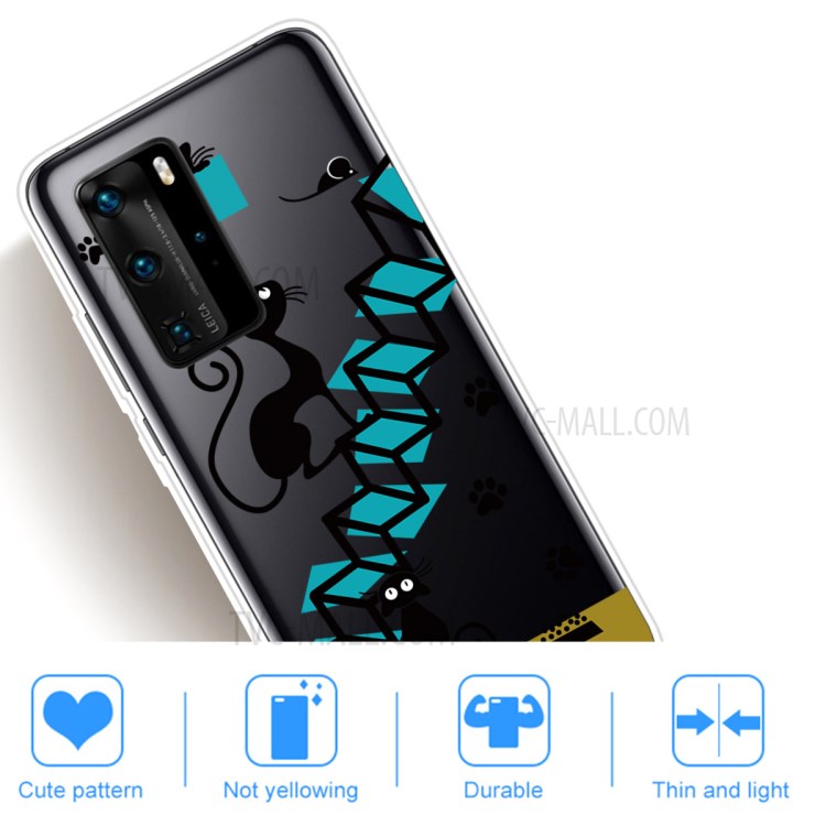 Pattern Printing TPU Soft Phone Cover for Huawei P40 - Stairs-4