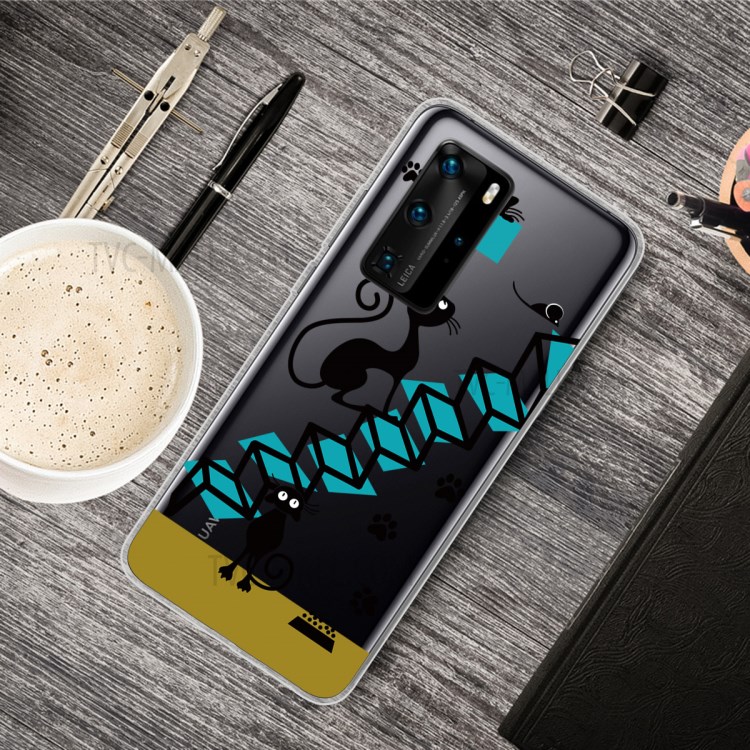 Pattern Printing TPU Soft Phone Cover for Huawei P40 - Stairs-5