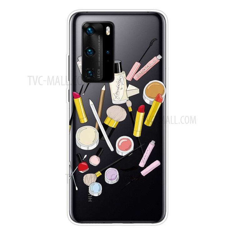 Pattern Printing TPU Soft Phone Cover for Huawei P40 - Cosmetic-1