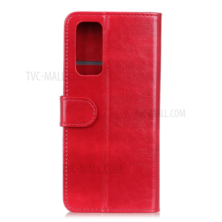 Crazy Horse Leather Wallet Stand Case for Huawei nova 7 Pro 5G - Red-3