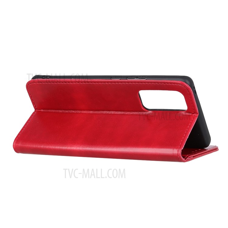 Crazy Horse Leather Wallet Stand Case for Huawei nova 7 Pro 5G - Red-4