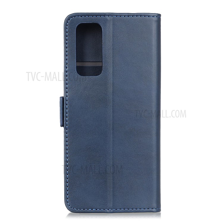 Magnetic Double Clasp Leather Wallet Case for Huawei nova 7 Pro 5G - Blue-3