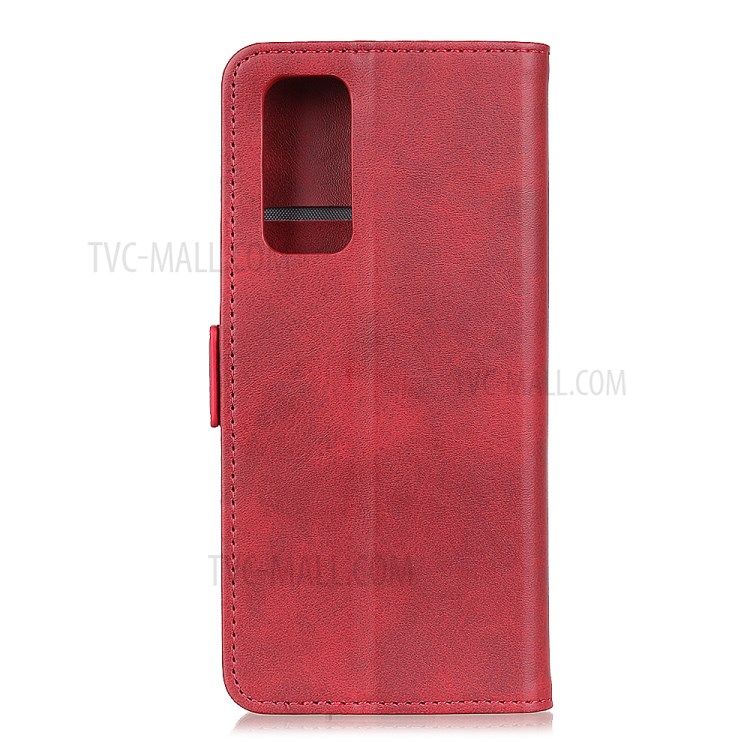 Magnetic Double Clasp Leather Wallet Case for Huawei nova 7 Pro 5G - Red-2