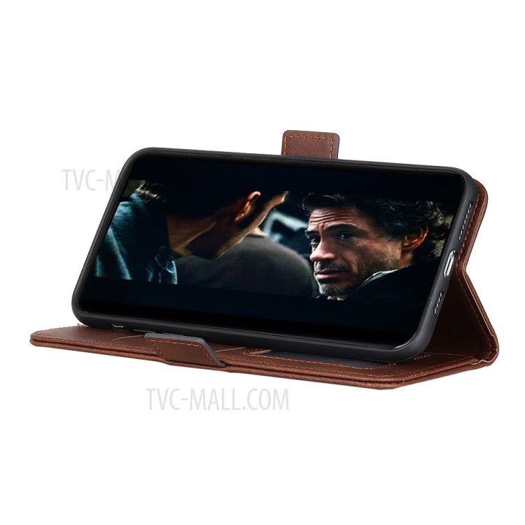 Magnetic Double Clasp Leather Wallet Case for Huawei nova 7 Pro 5G - Coffee-6