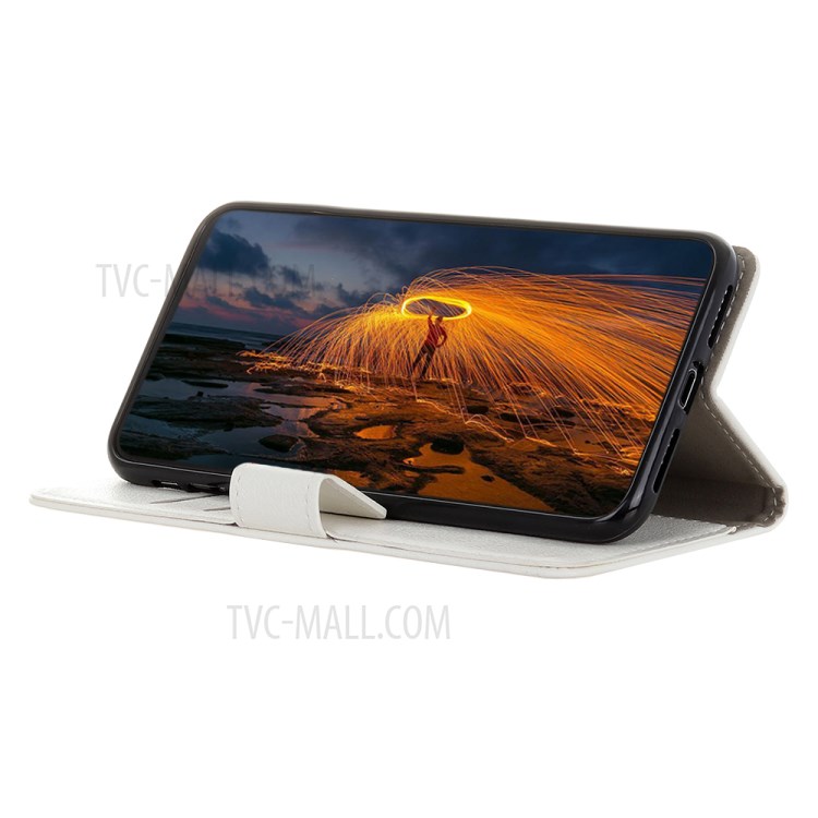 Magnetic Leather Stand Case for Honor 30 Pro - White-9