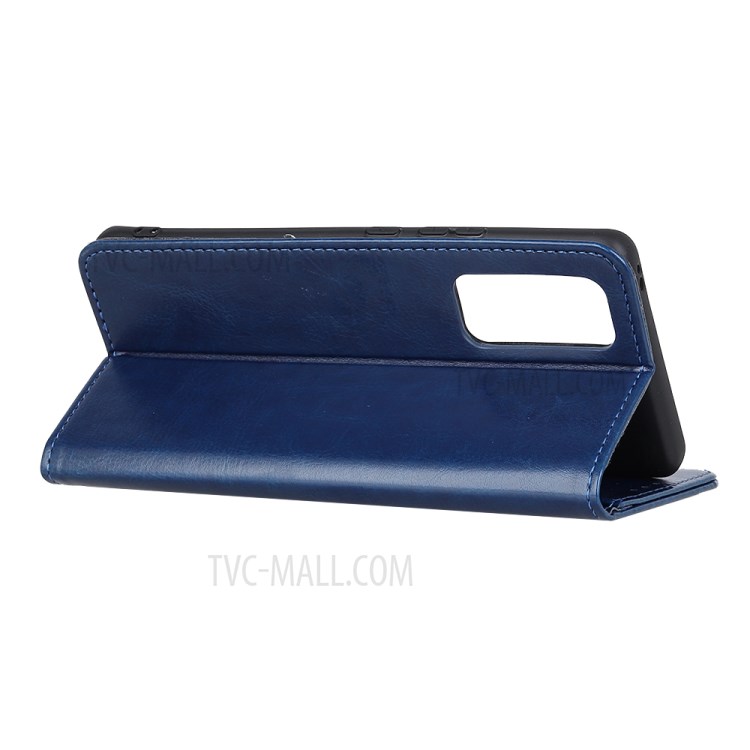 Crazy Horse Magnetic Leather Stand Case for Honor 30 Pro - Blue-4