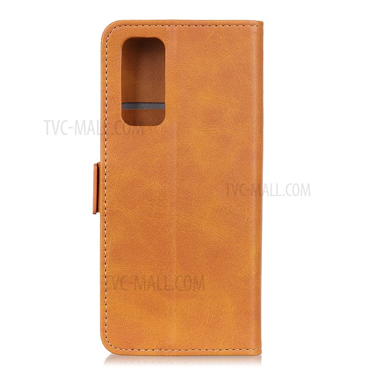 Magnetic Double Clasp PU Leather Wallet Stand Case for Honor 30 Pro - Brown-2
