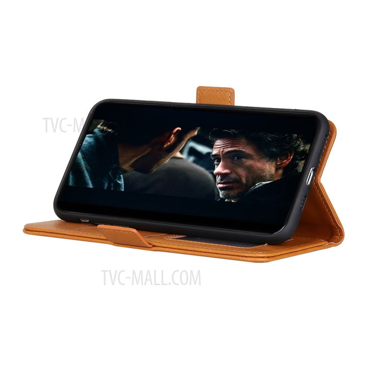 Magnetic Double Clasp PU Leather Wallet Stand Case for Honor 30 Pro - Brown-6