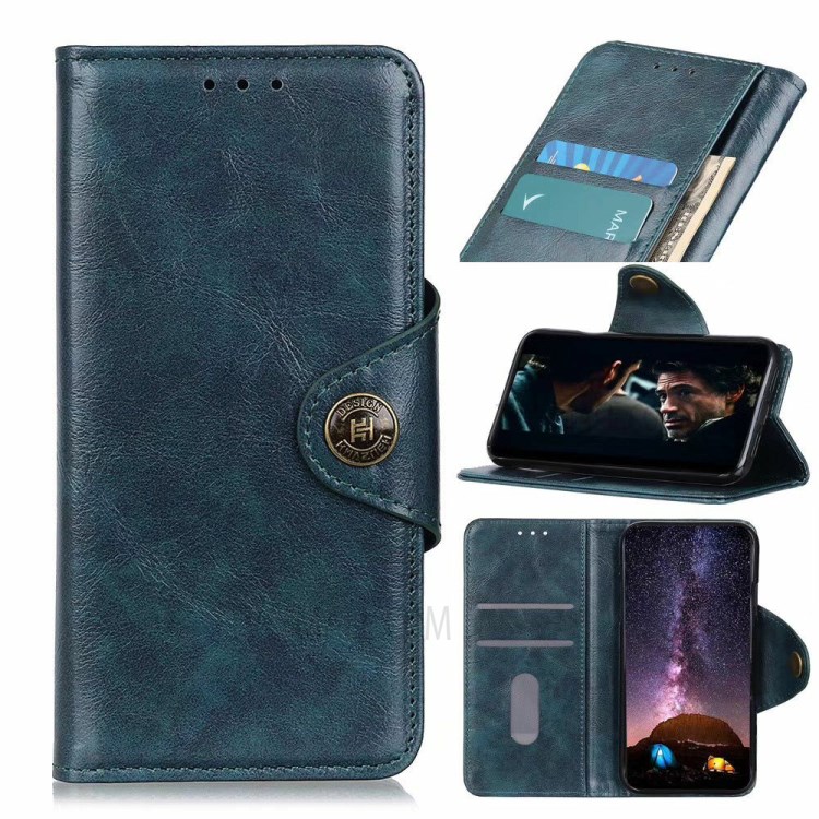 Protection Wallet Stand Flip Leather Phone Case for Honor 30 Pro - Blue-1