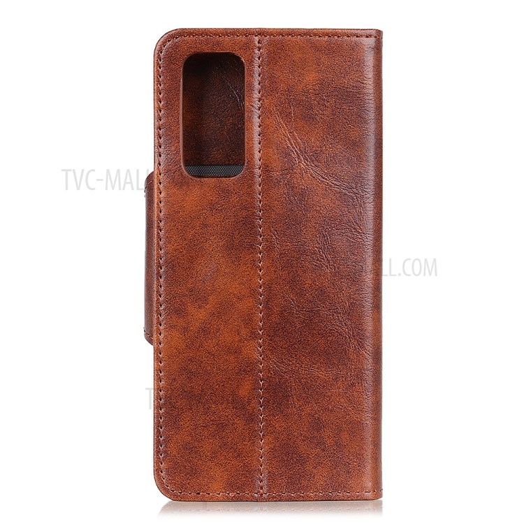 Protection Wallet Stand Flip Leather Phone Case for Honor 30 Pro - Brown-3