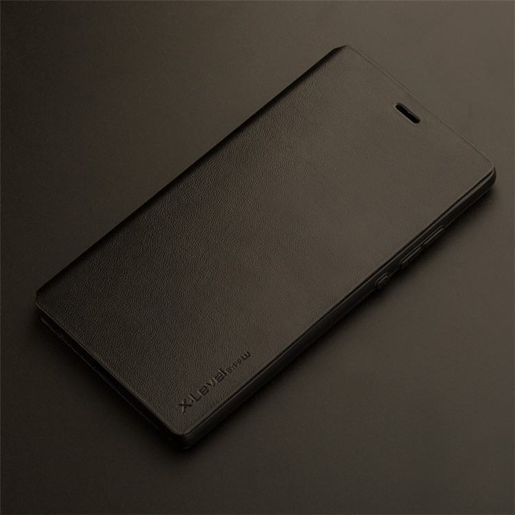 X-LEVEL Fib Color Series Slim Leather Folio Case for Huawei Ascend P8 - Black-2