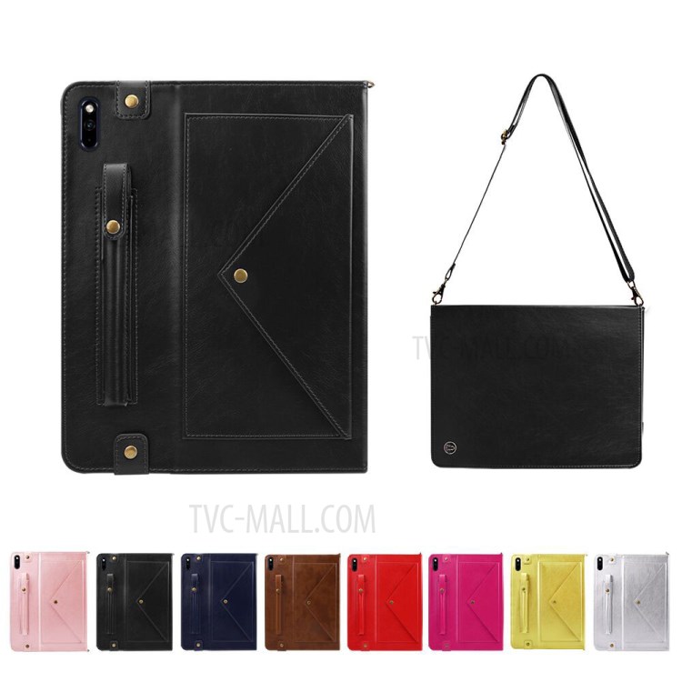 Envelop Style Wallet Leather Tablet Cover with Pen Slot for Huawei MatePad Pro 10.8 inch - Black-10