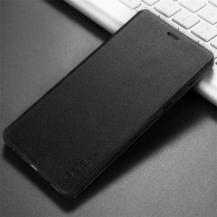 X-LEVEL Slim Leather Stand Flip Case for Huawei P9 - Black-2