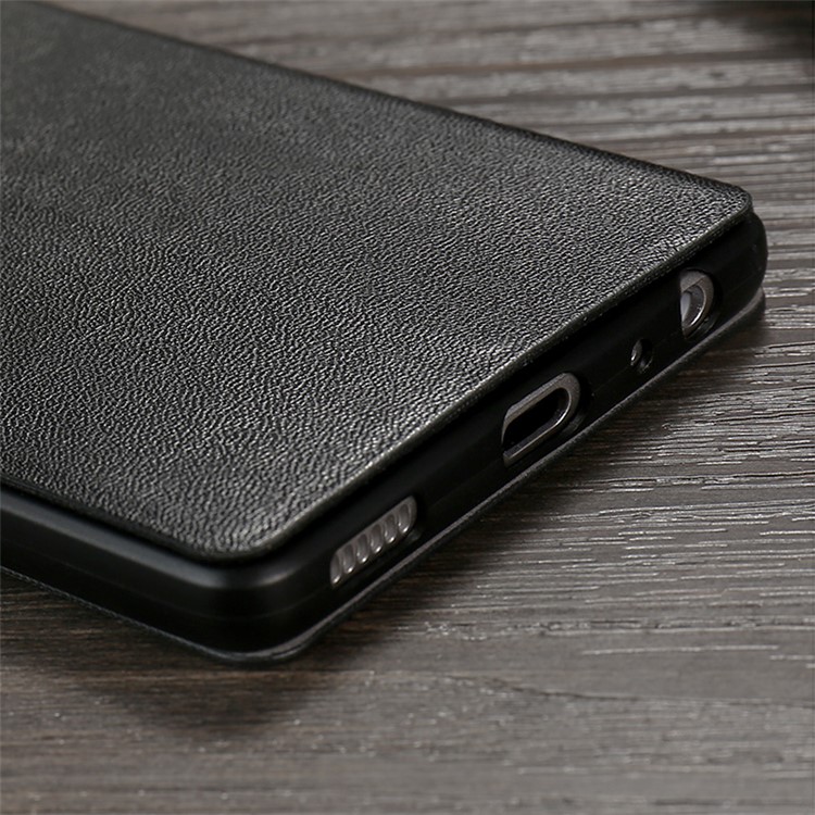 X-LEVEL Slim Leather Stand Flip Case for Huawei P9 - Black-5