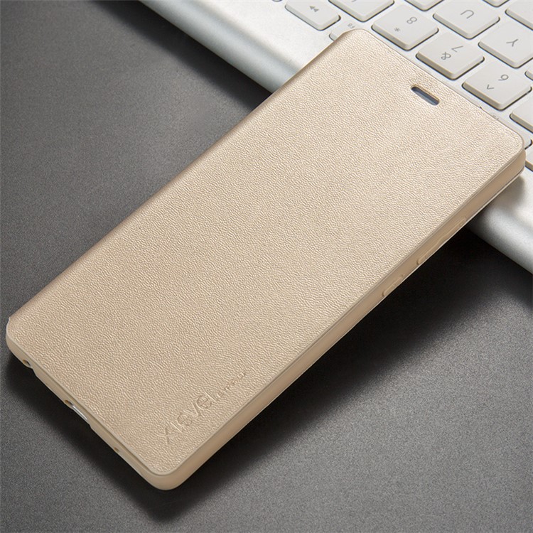 X-LEVEL Slim Leather Stand Protective Shell for Huawei P9 - Gold-2