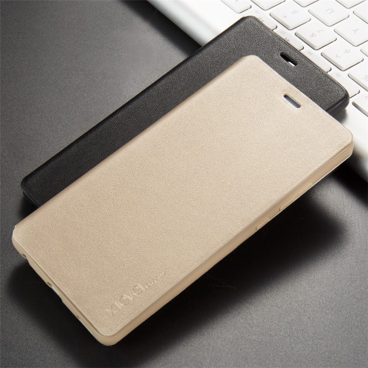 X-LEVEL Slim Leather Stand Protective Shell for Huawei P9 - Gold-3