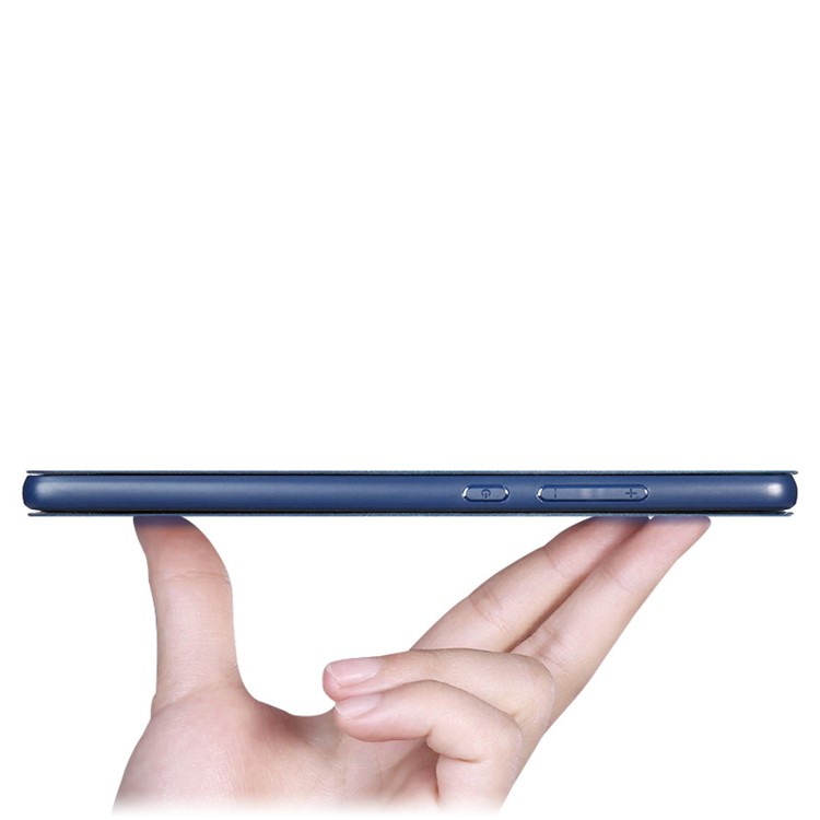 X-LEVEL Slim Leather Stand Flip Cover for Huawei P9 - Dark Blue-4