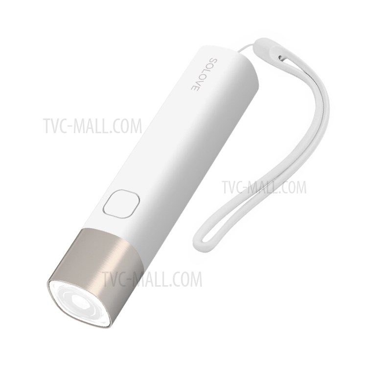 XIAOMI YOUPIN SOLOVE Portable Flashlight + 3000mAh Mobile Power Bank - White-1