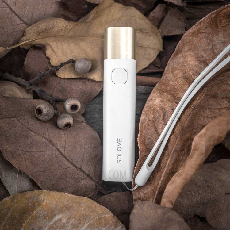 XIAOMI YOUPIN SOLOVE Portable Flashlight + 3000mAh Mobile Power Bank - White-6