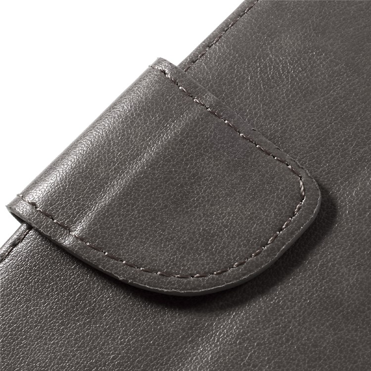 Imprint Butterfly Flower Leather Wallet Cover for Huawei Honor 7 / 7 Premium - Grey-10
