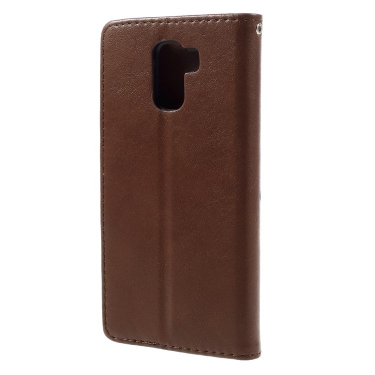 Imprint Butterfly Flower Leather Stand Wallet Case for Huawei Honor 7 / 7 Premium - Brown-2