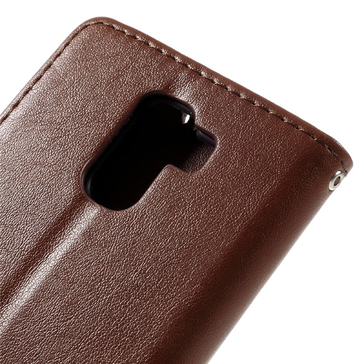 Imprint Butterfly Flower Leather Stand Wallet Case for Huawei Honor 7 / 7 Premium - Brown-8
