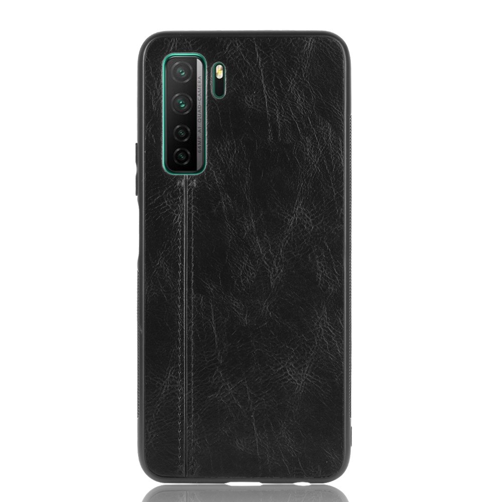 Hybrid Case PU Leather Coated PC + TPU Phone Case Cover for Huawei nova 7 SE - Black-3